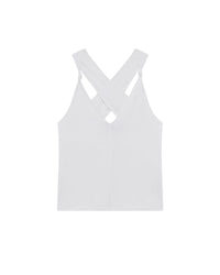 Tekkio cross-strap top - White