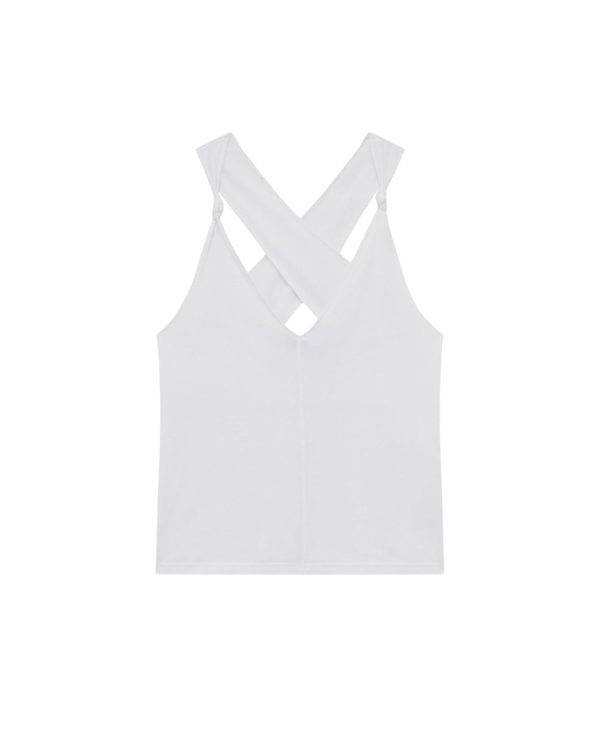 Tekkio cross-strap top - White