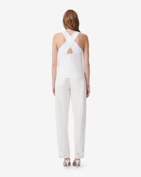 Tekkio cross-strap top - White