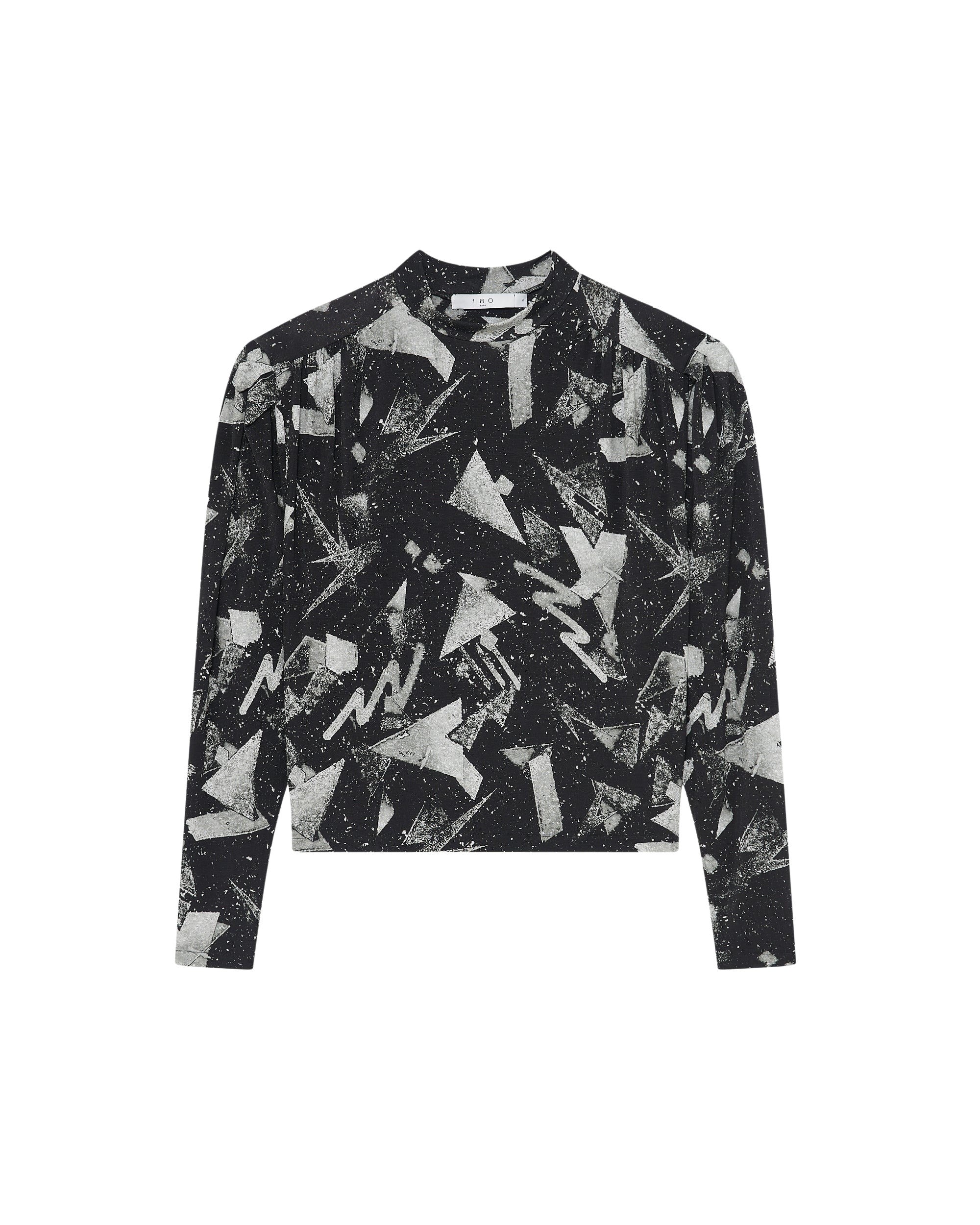 Yolani long-sleeved blouse - Black & Silver