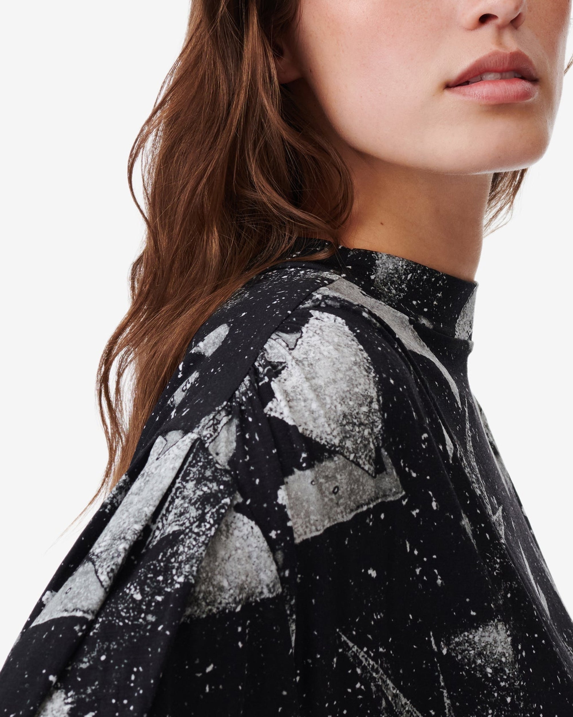 Yolani long-sleeved blouse - Black & Silver