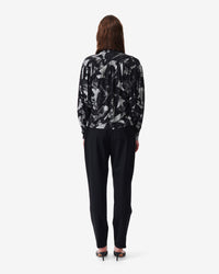 Yolani long-sleeved blouse - Black & Silver