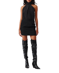 Zei sleeveless silk blend top - Black