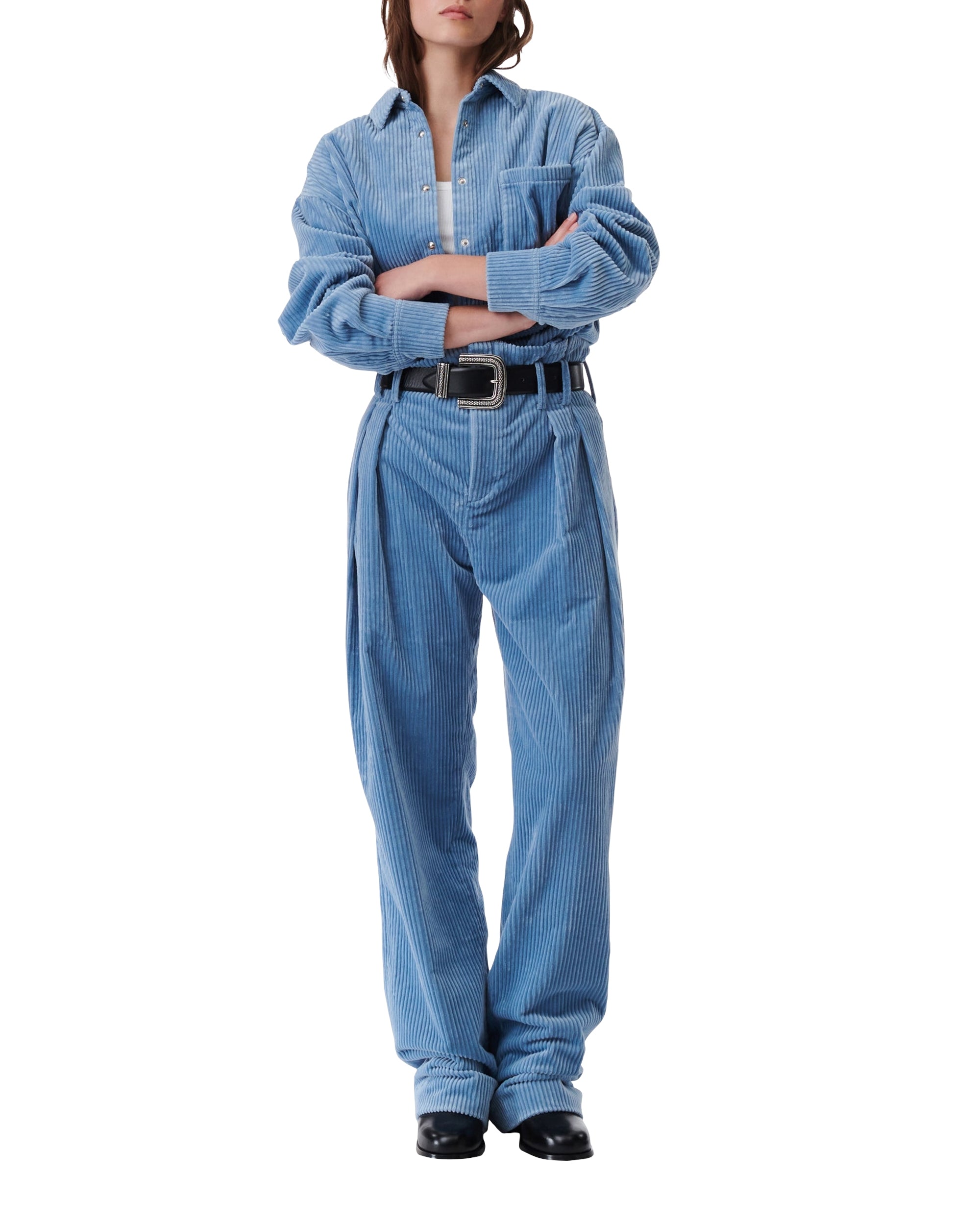 Jalini corduroy shirt - Blue
