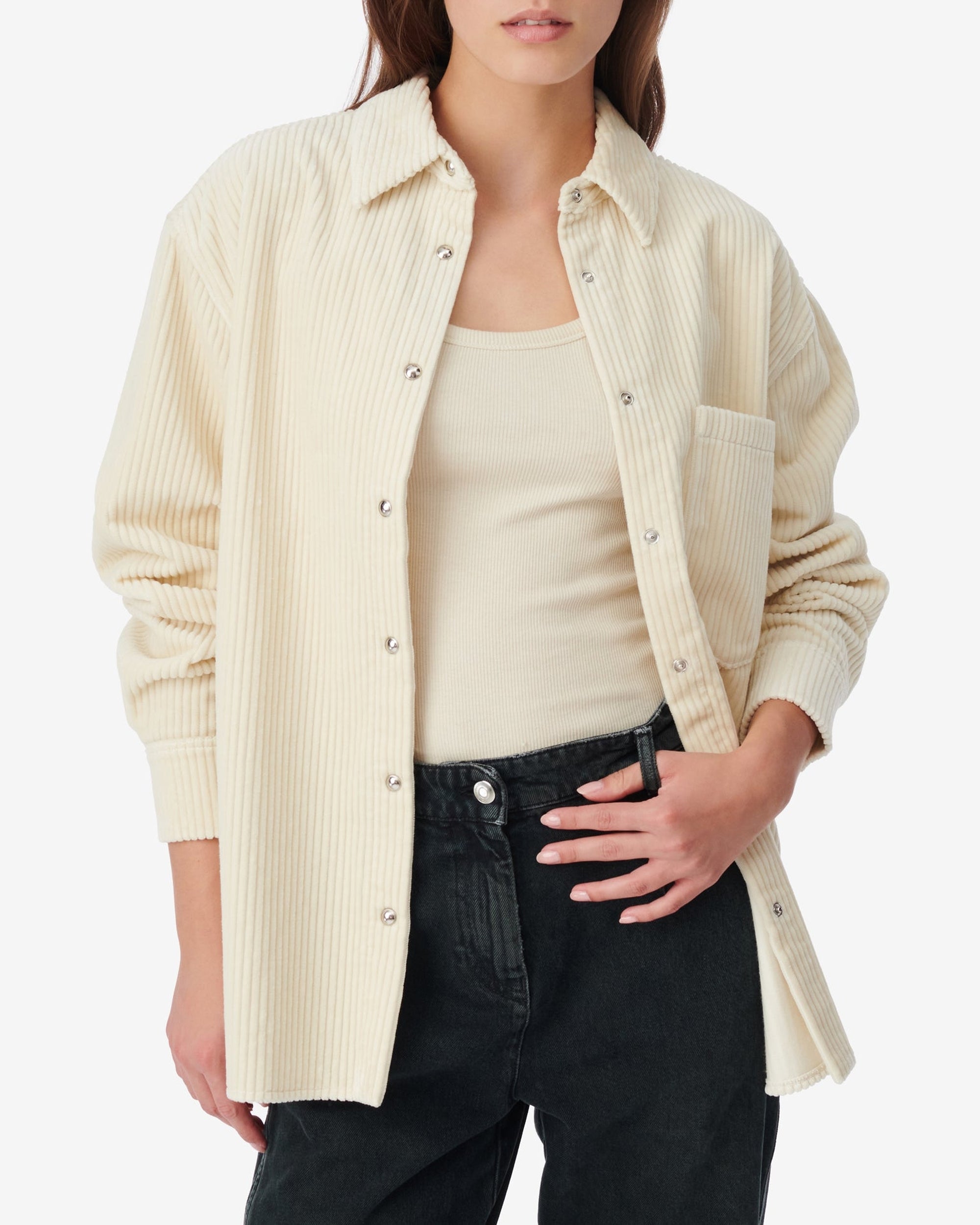 Jalini corduroy shirt - Ecru