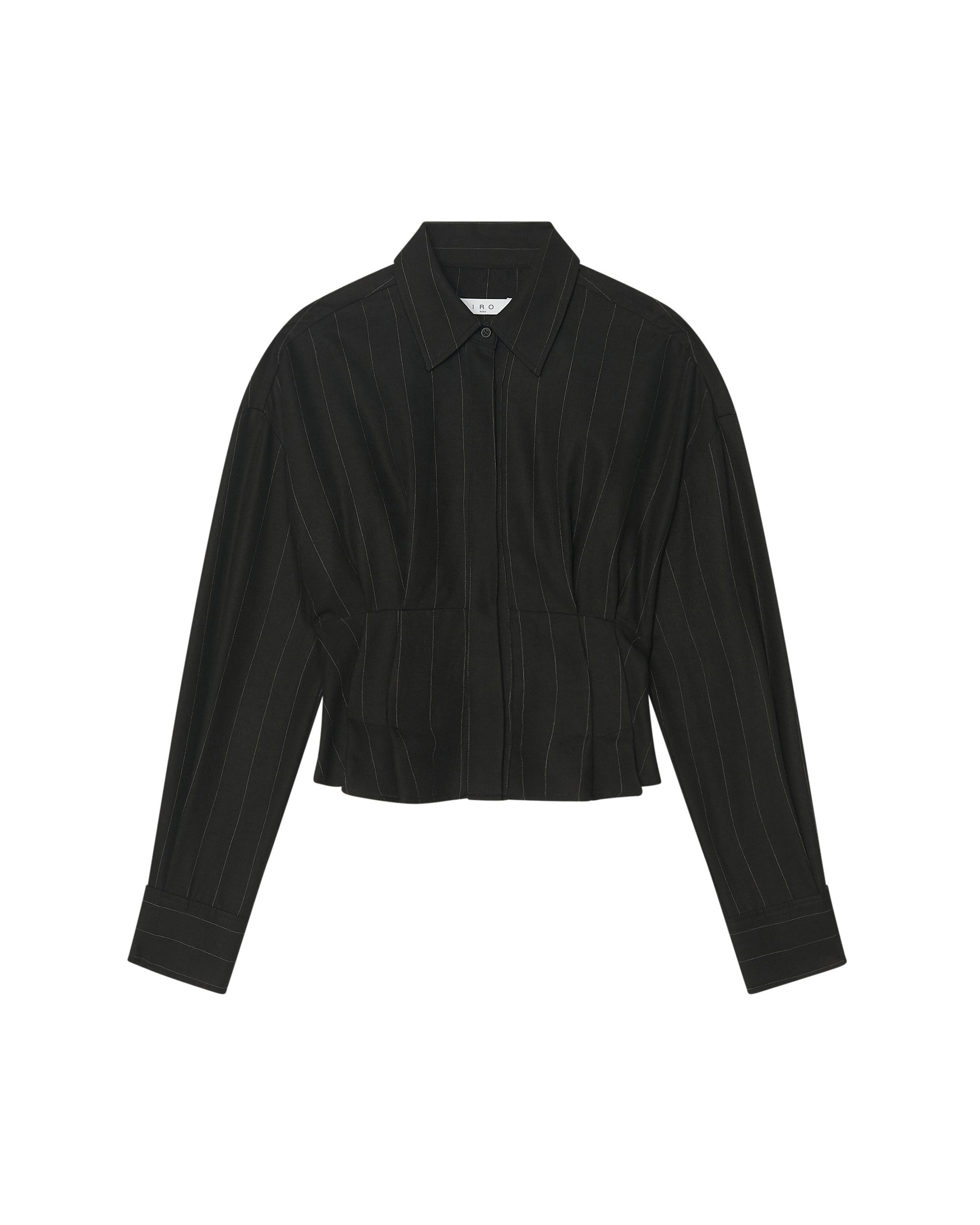 Jannie wool blend shirt - Black & White
