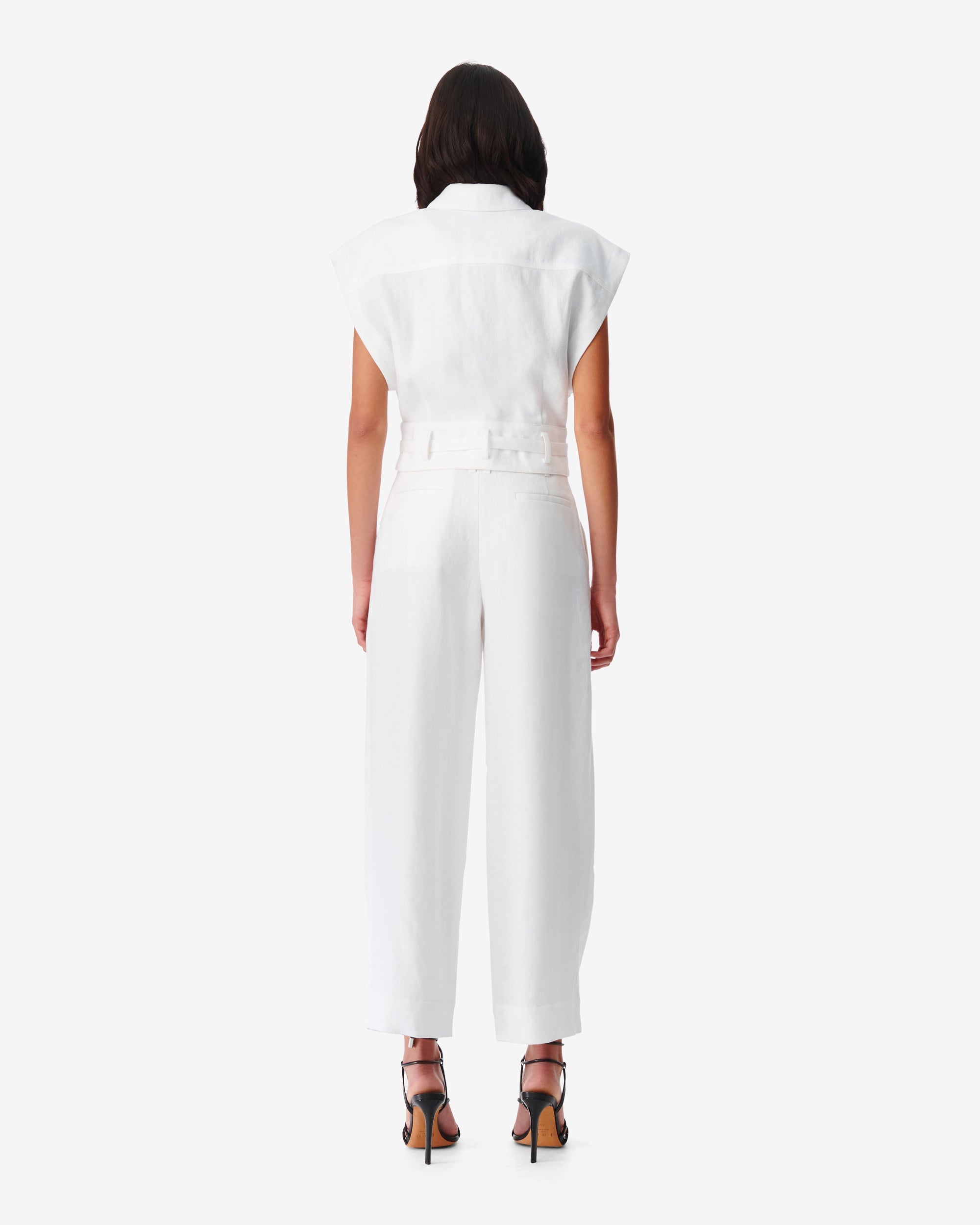 Saima shirt in linen - Optical White