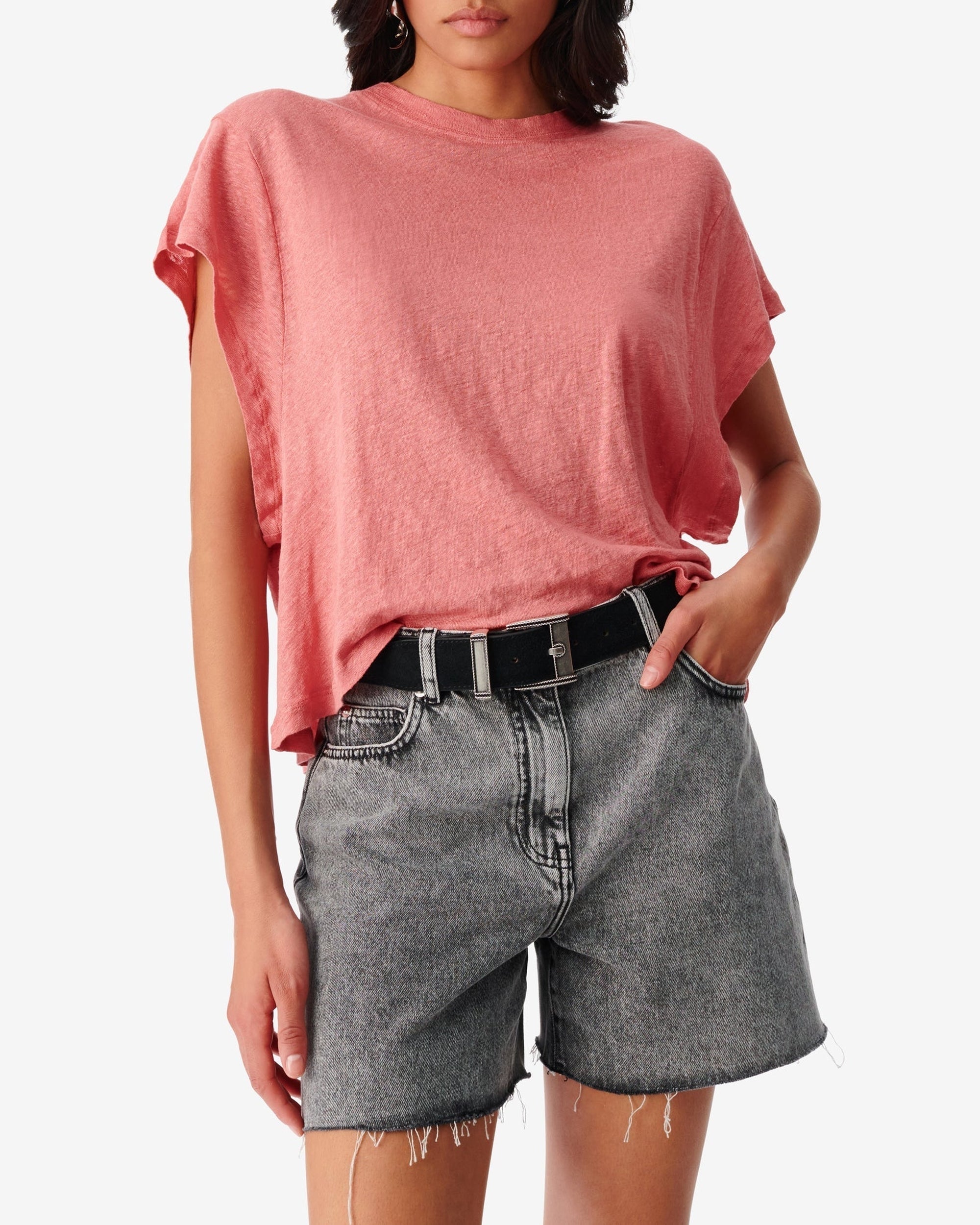 Oster linen T-shirt - Coral