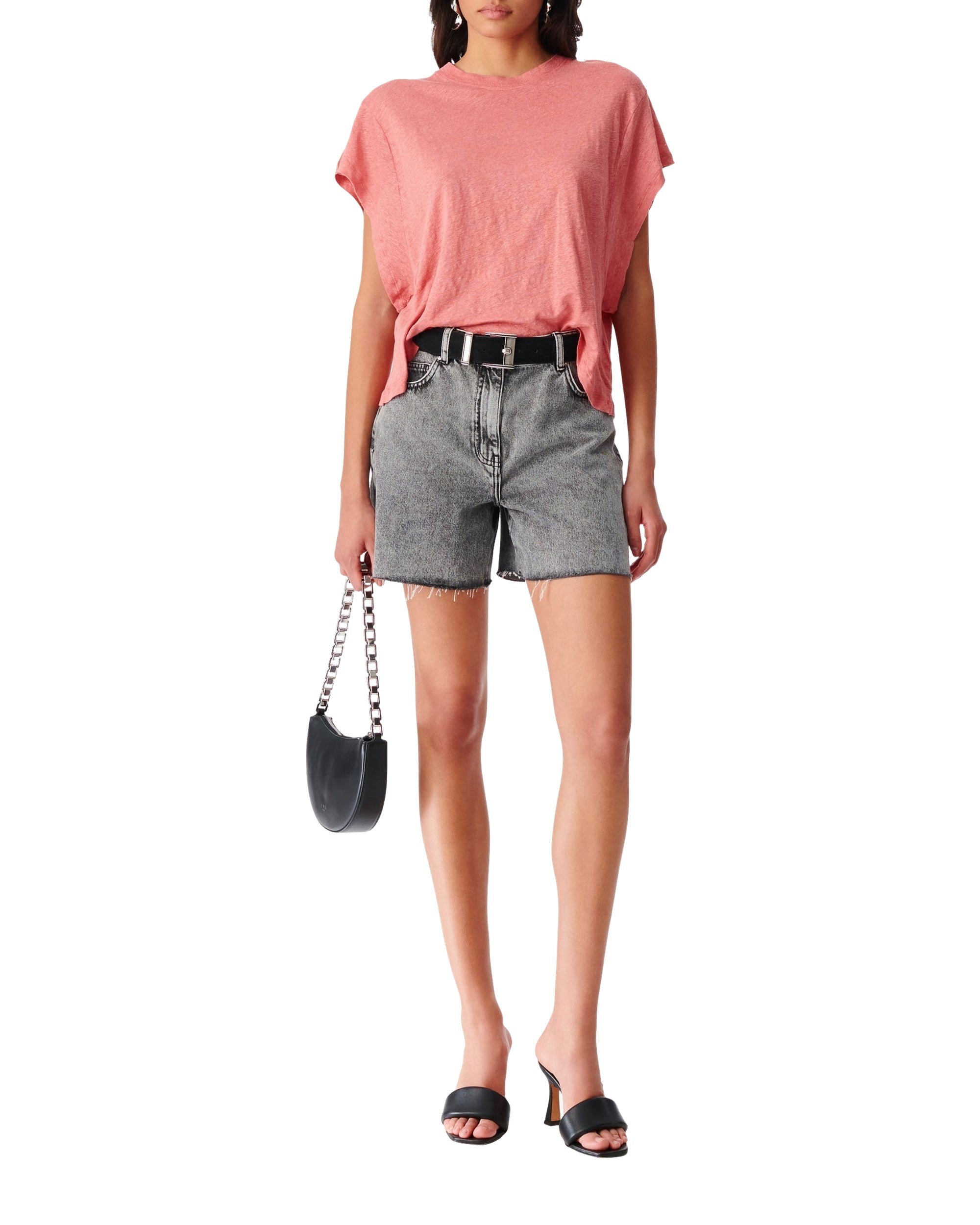 Oster linen T-shirt - Coral