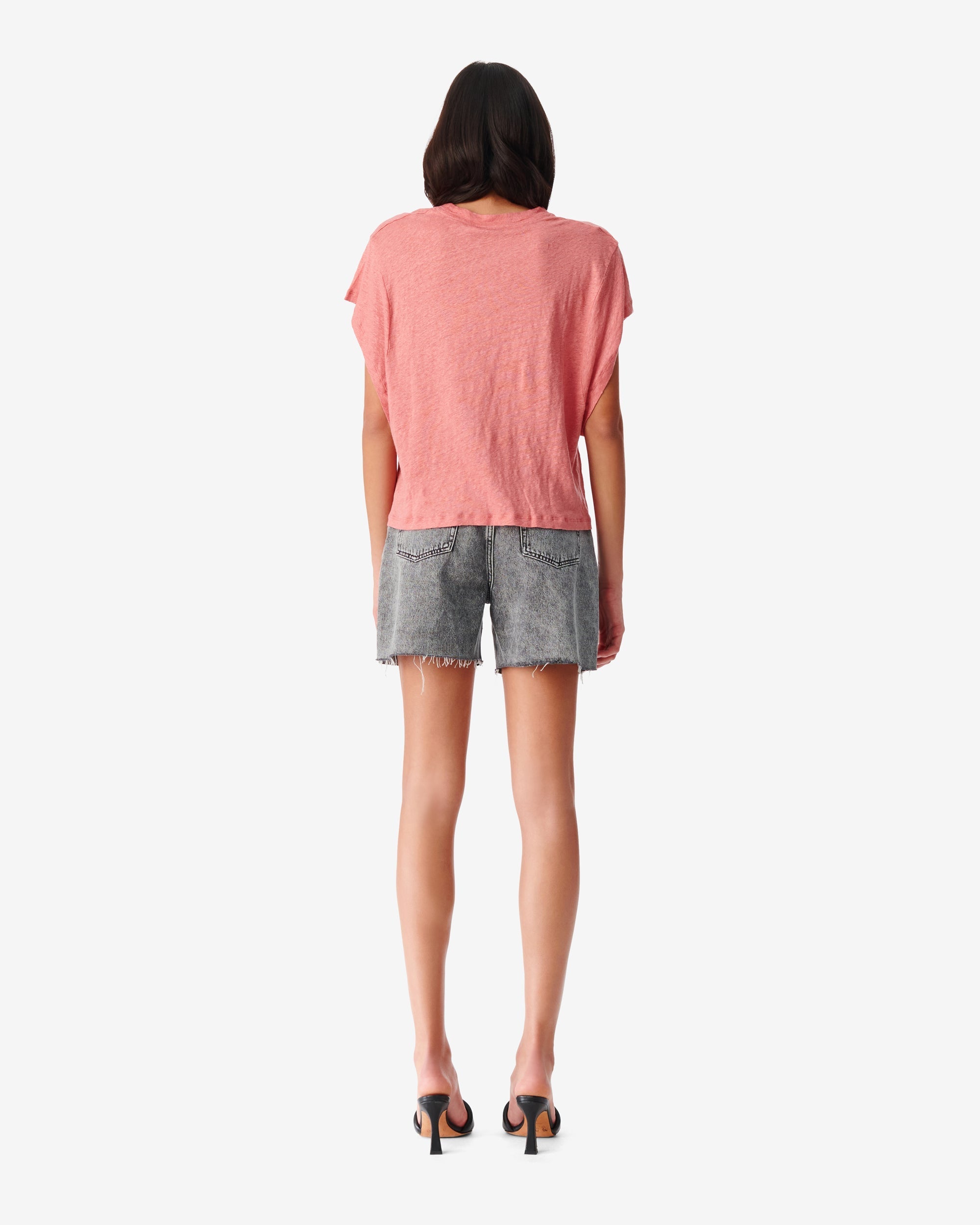 Oster linen T-shirt - Coral