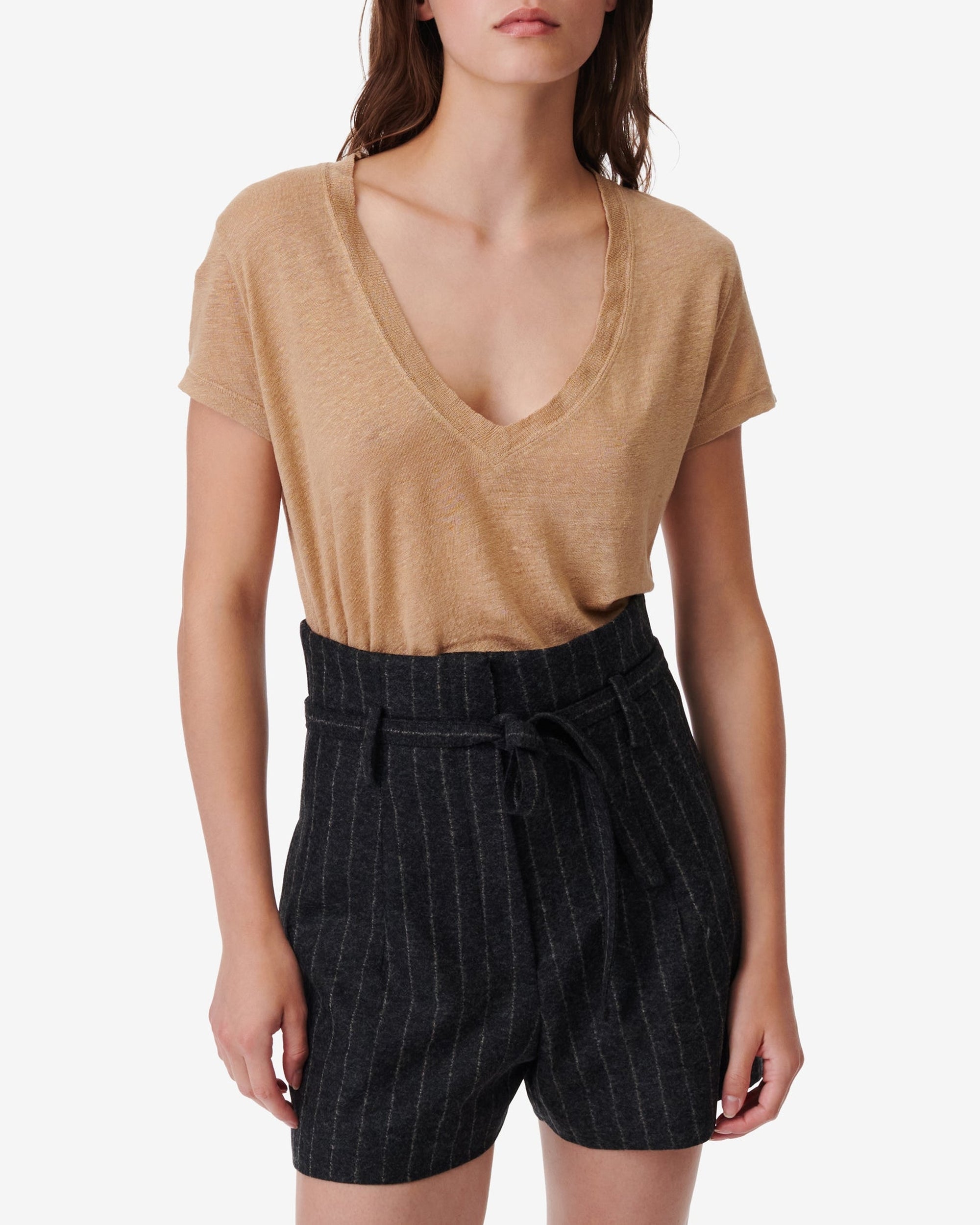 Rodeo short-sleeved linen T-shirt - Light Beige
