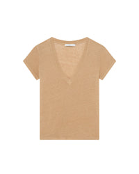 Rodeo short-sleeved linen T-shirt - Light Beige