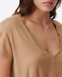 Rodeo short-sleeved linen T-shirt - Light Beige