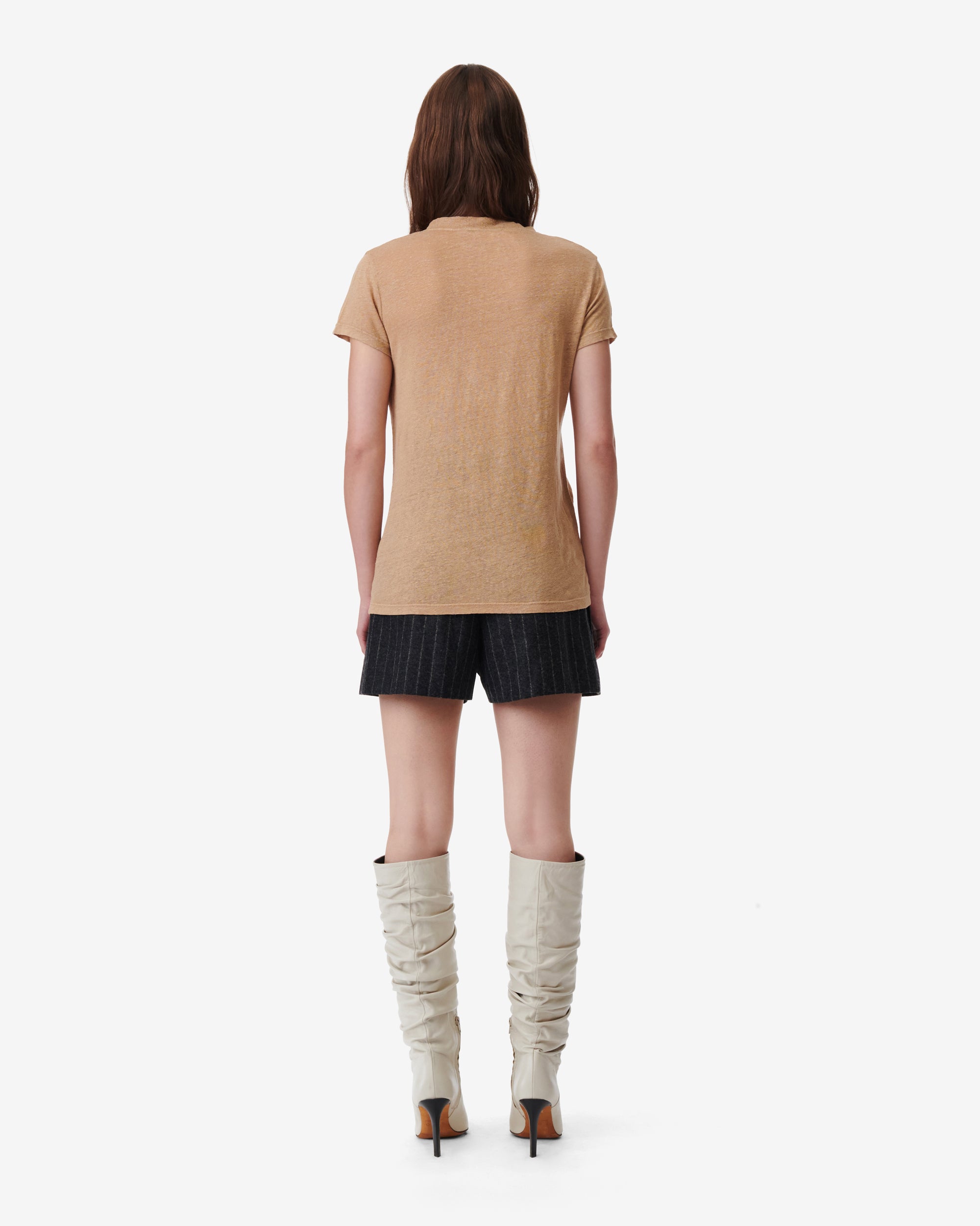 Rodeo short-sleeved linen T-shirt - Light Beige
