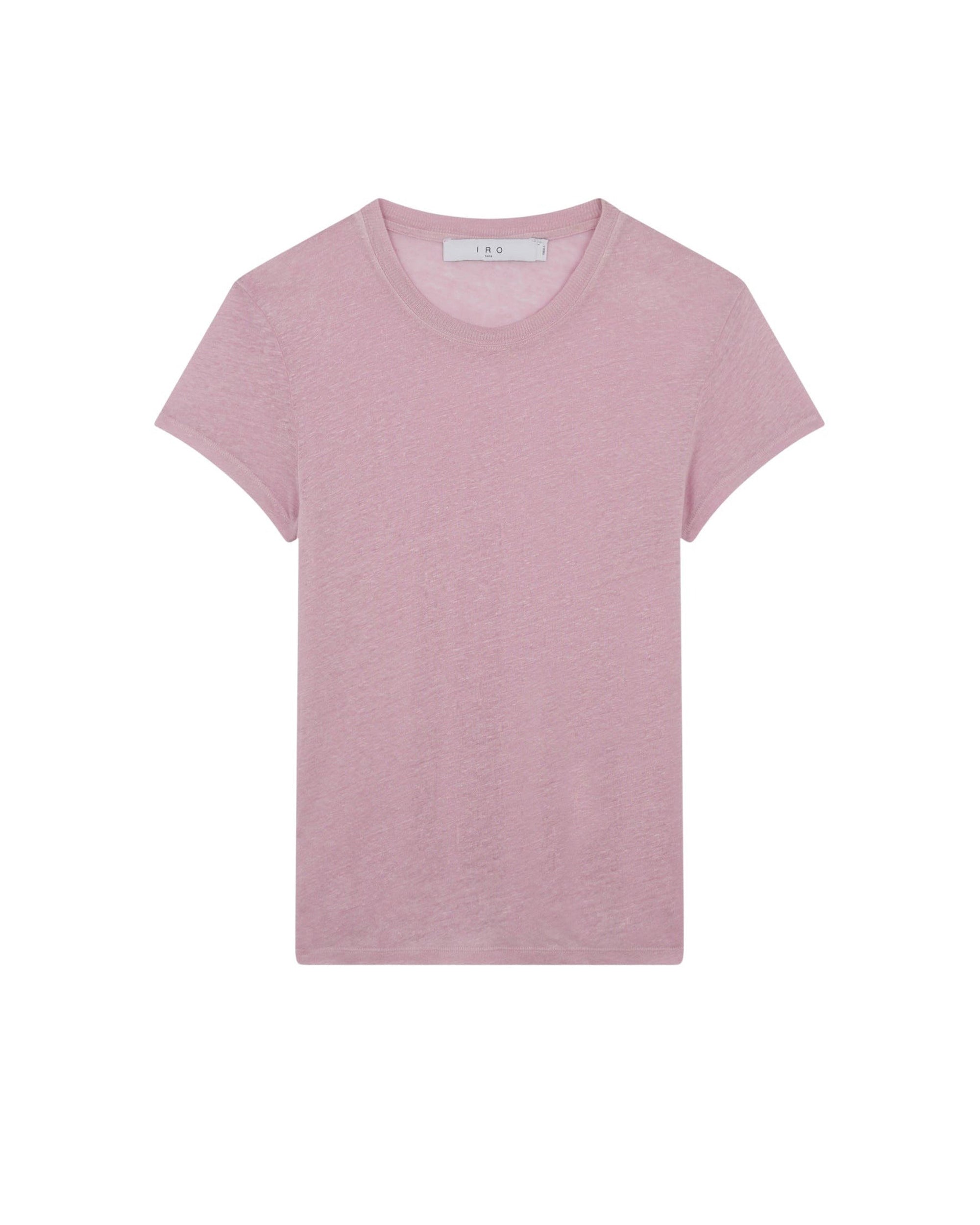 Third linen T-shirt - Light Pink
