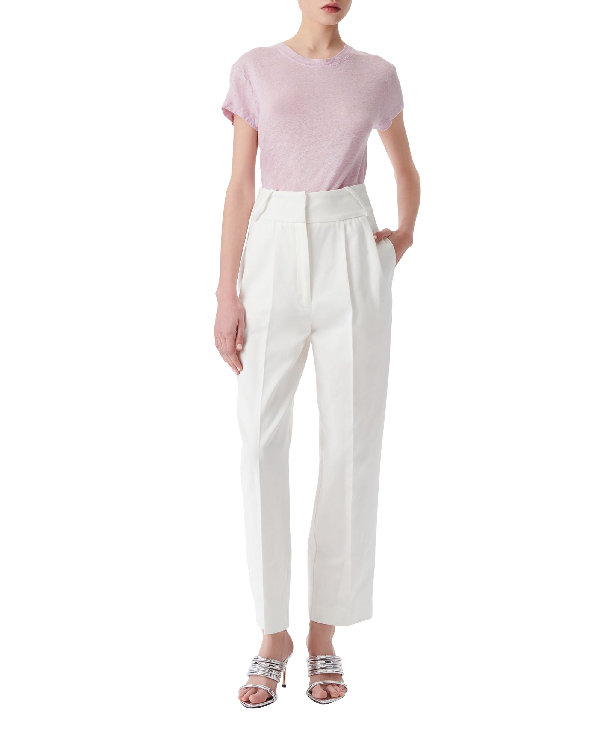 Third linen T-shirt - Light Pink
