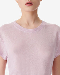 Third linen T-shirt - Light Pink