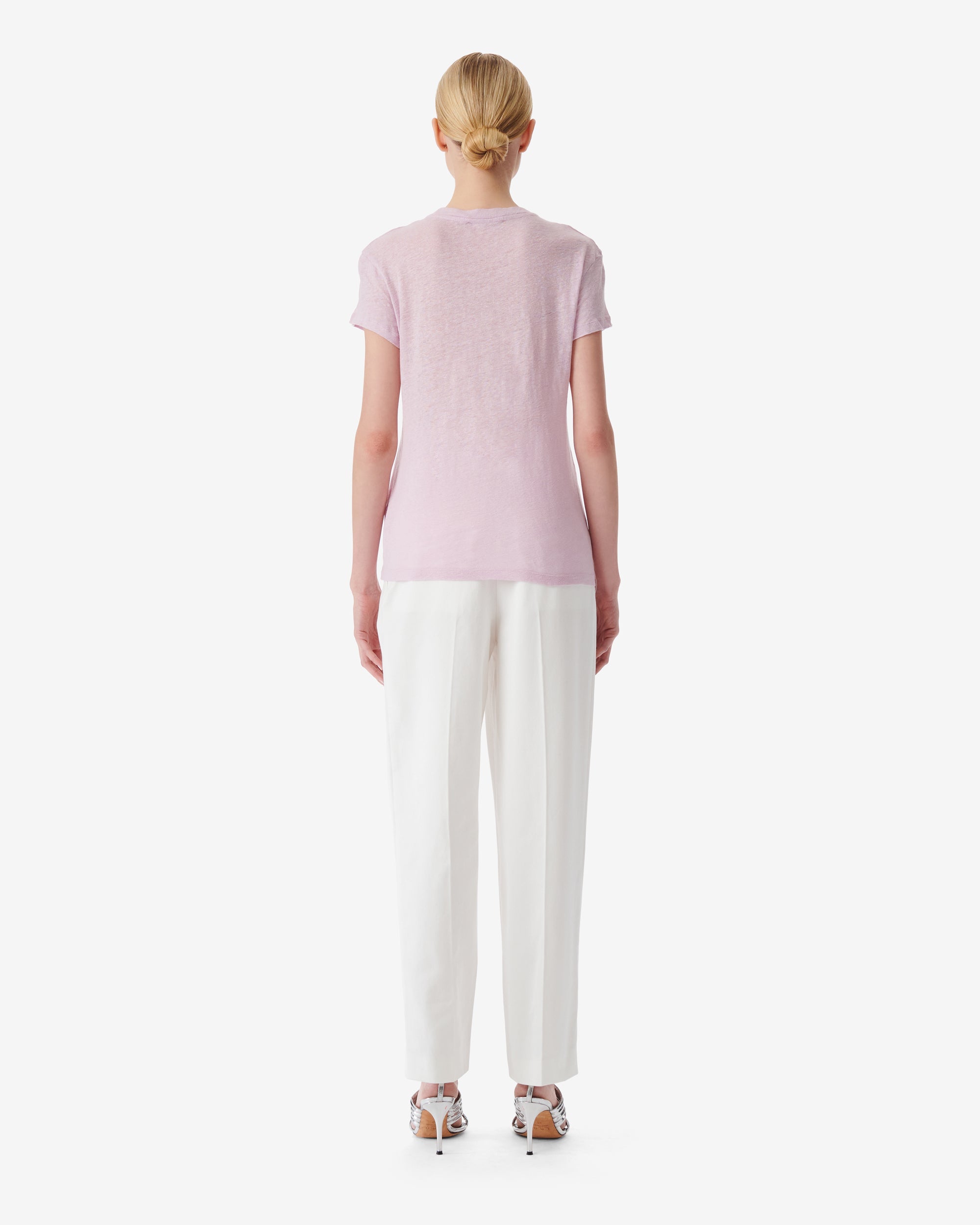 Third linen T-shirt - Light Pink