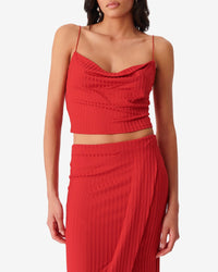 Benti strapless top - Cardinal Red