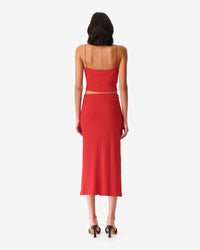 Benti strapless top - Cardinal Red