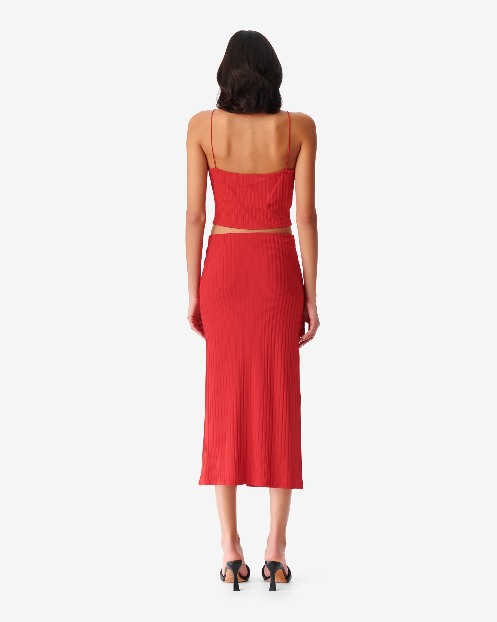 Benti strapless top - Cardinal Red