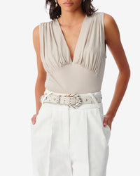 Keia pleated top - Greige