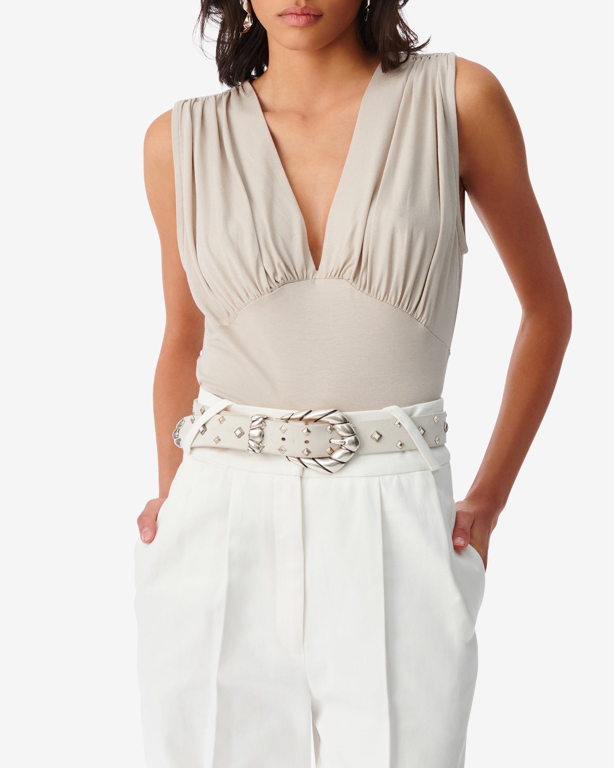 Keia pleated top - Greige