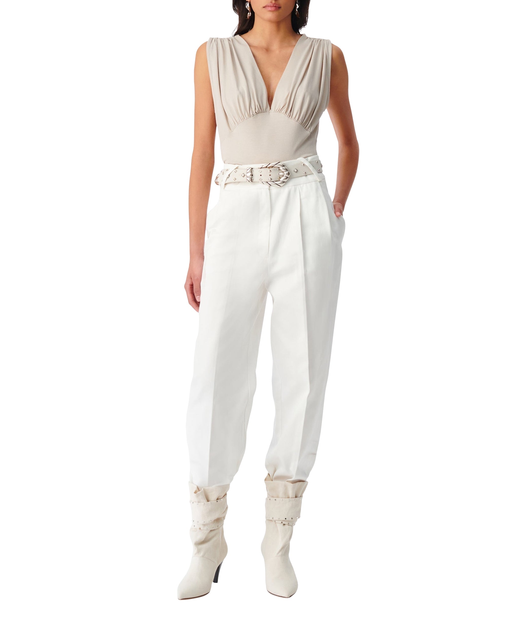 Keia pleated top - Greige