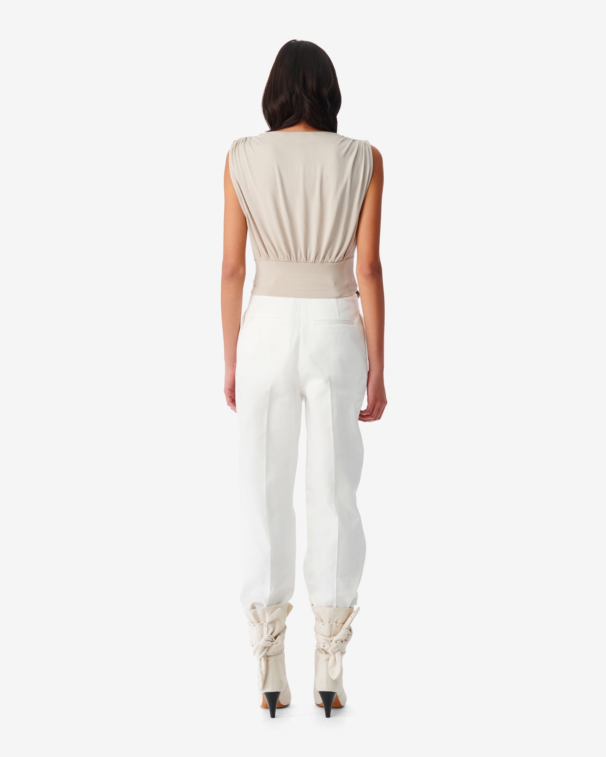 Keia pleated top - Greige