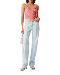 Moema tank top - Coral & Silver