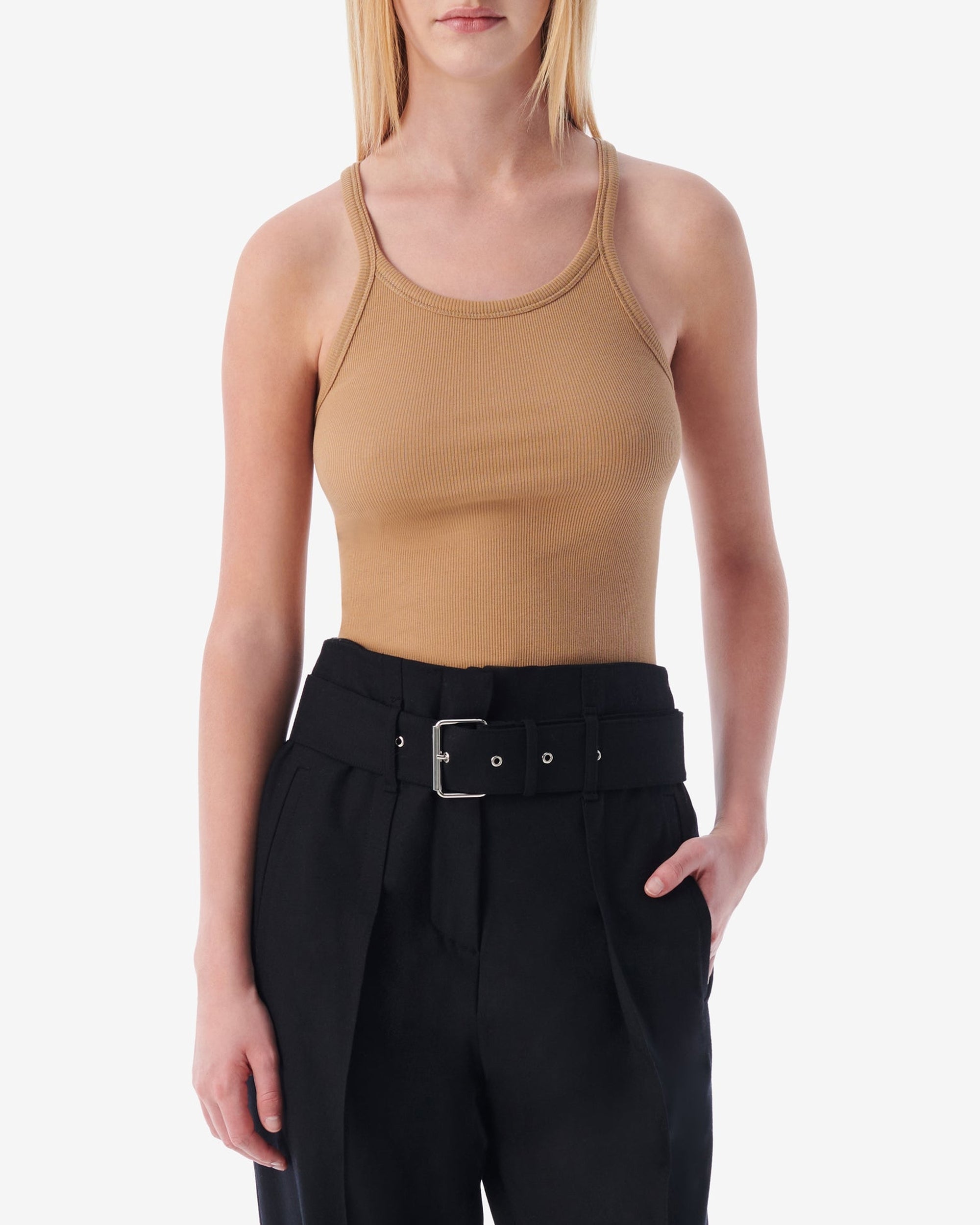 Palisso sleeveless tank top - Cappucino