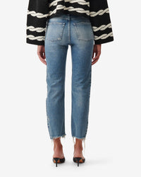 Albury Trousers - Mid Blue Destroy