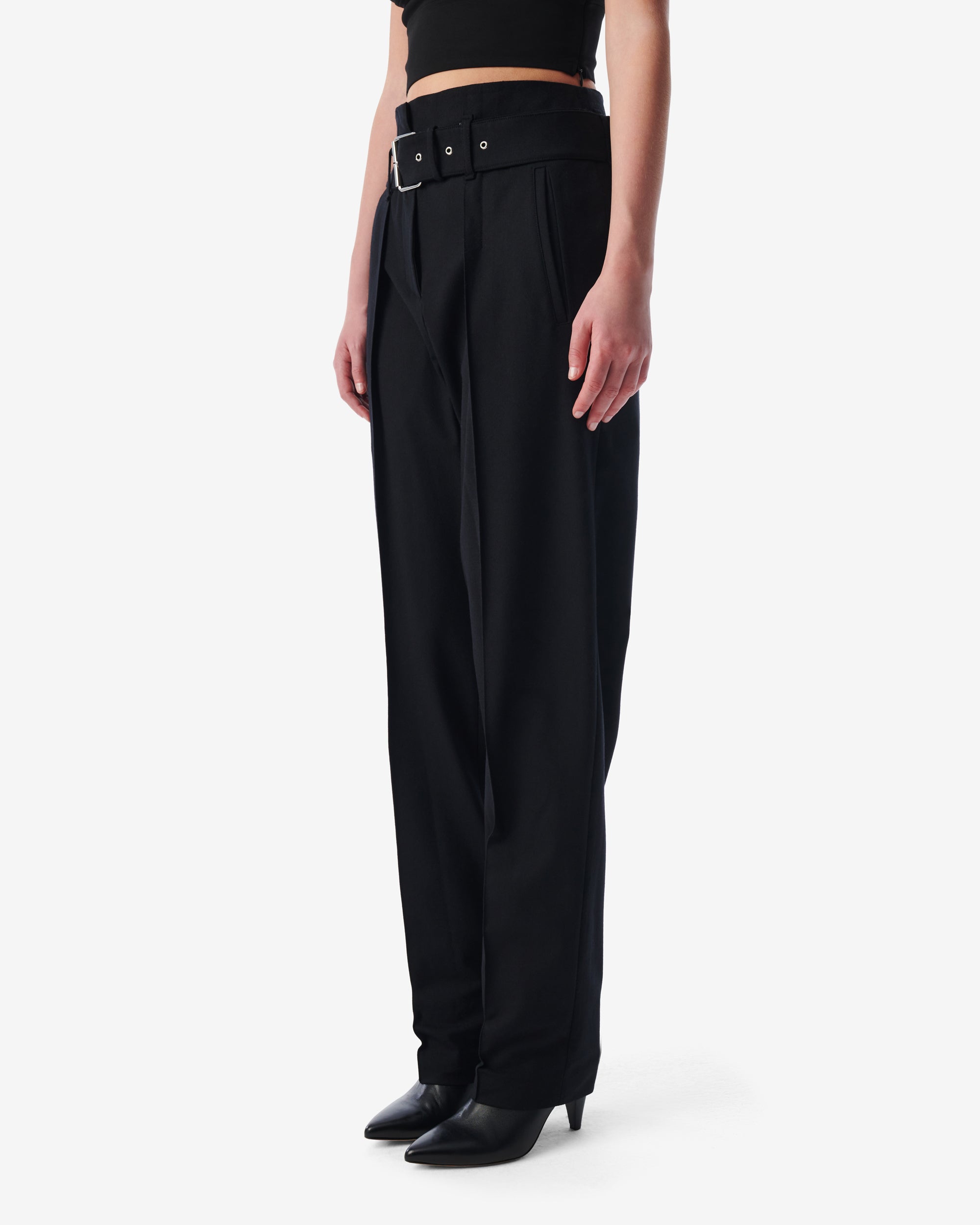 Benet wool trousers - Black