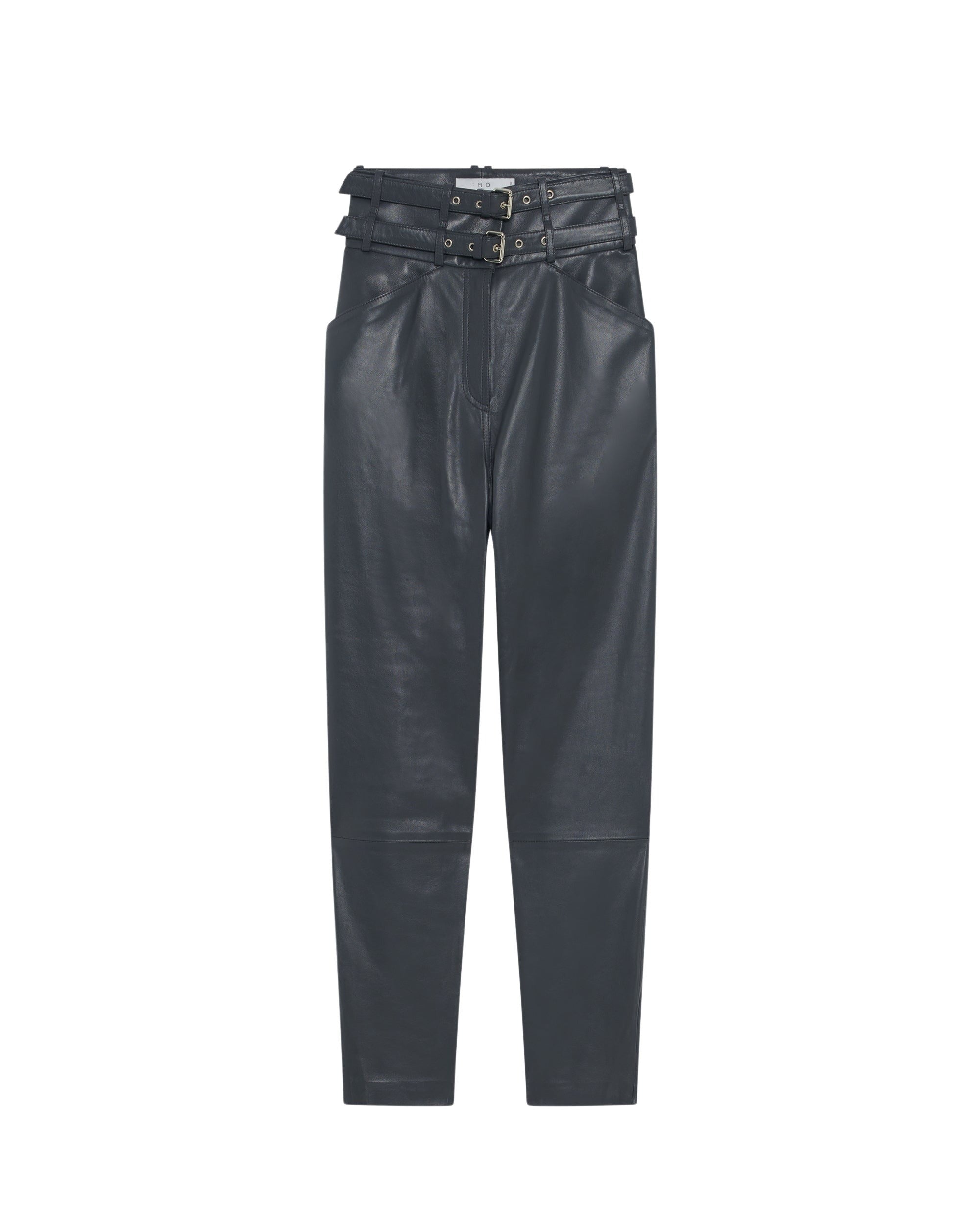 Bratis trousers in leather - Anthracite