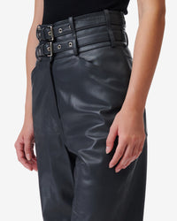 Bratis trousers in leather - Anthracite