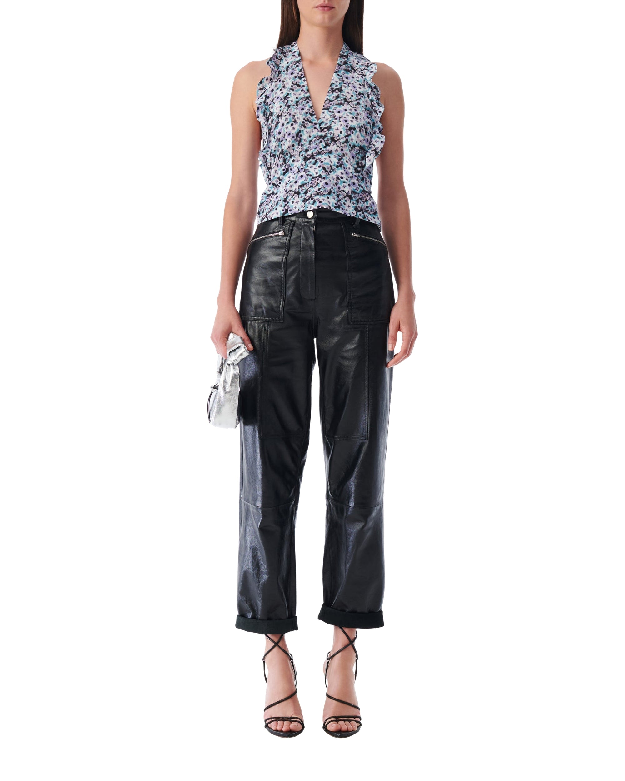 Cabir leather trousers - Black