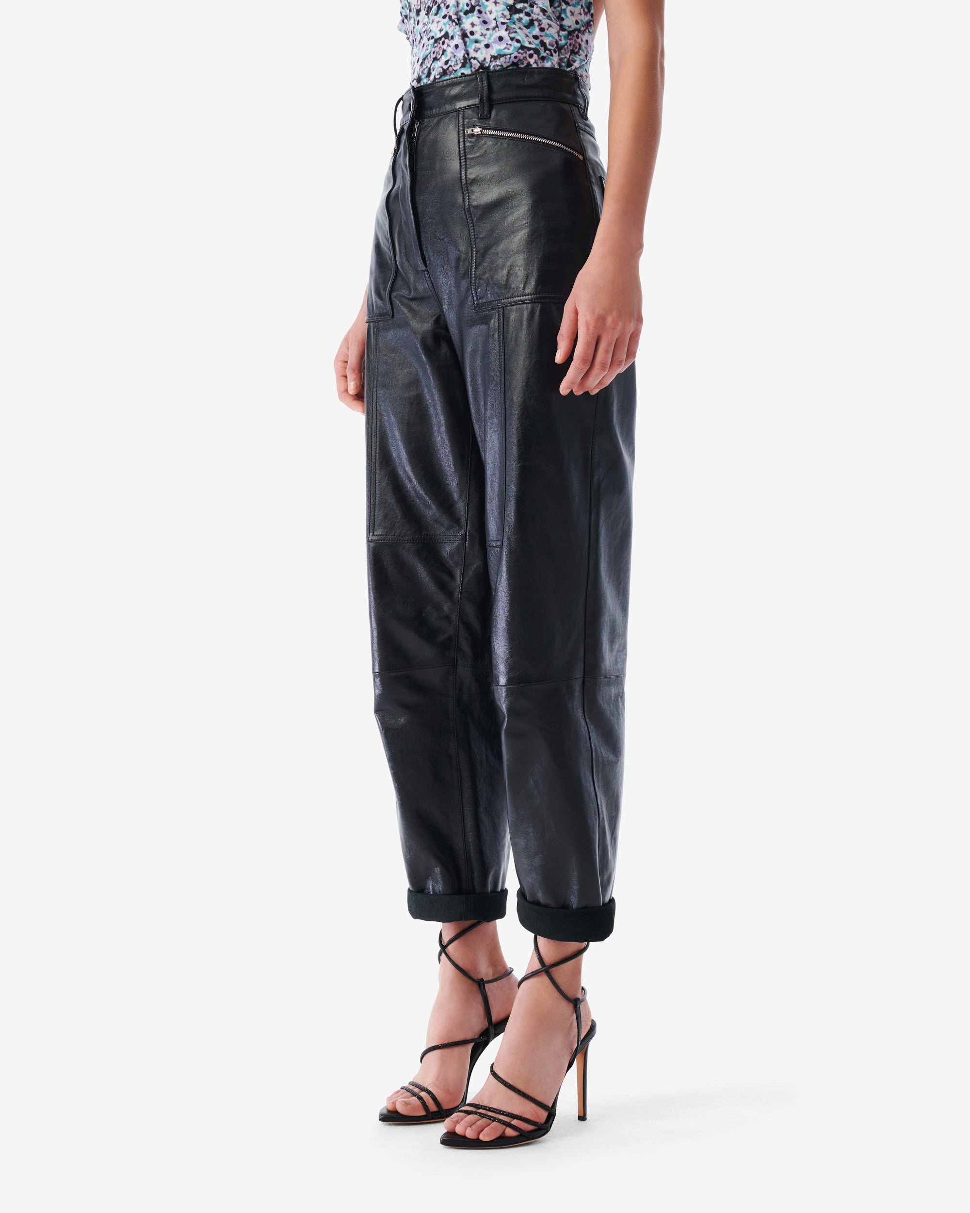 Cabir leather trousers - Black