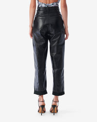 Cabir leather trousers - Black