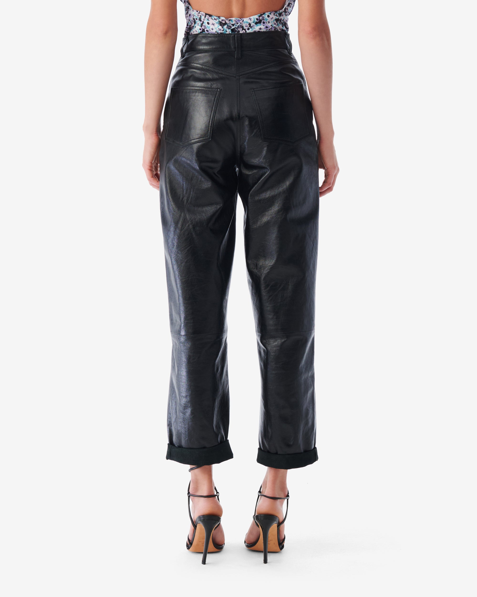 Cabir leather trousers - Black