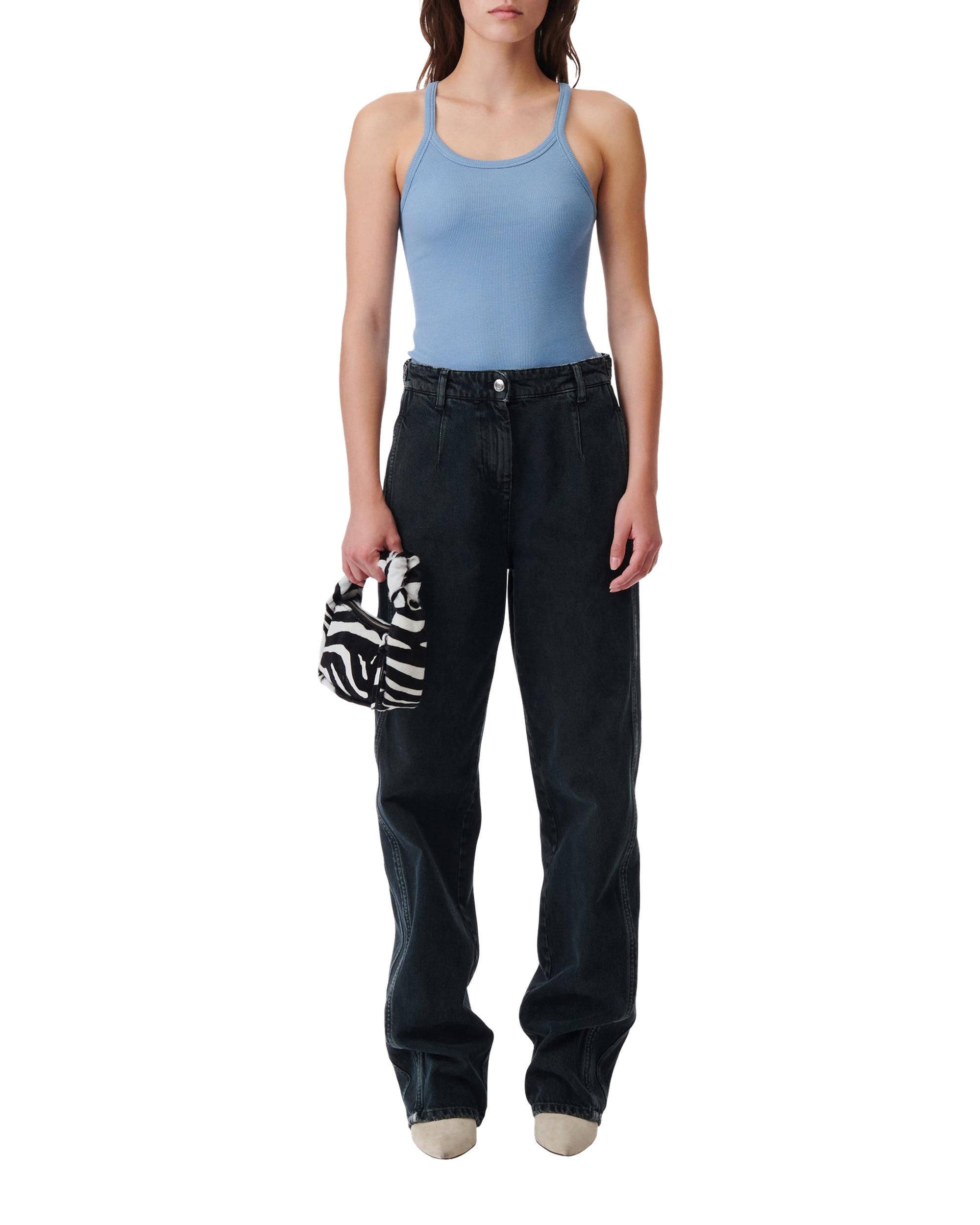 Ceaumar Trousers - Blue Black Used