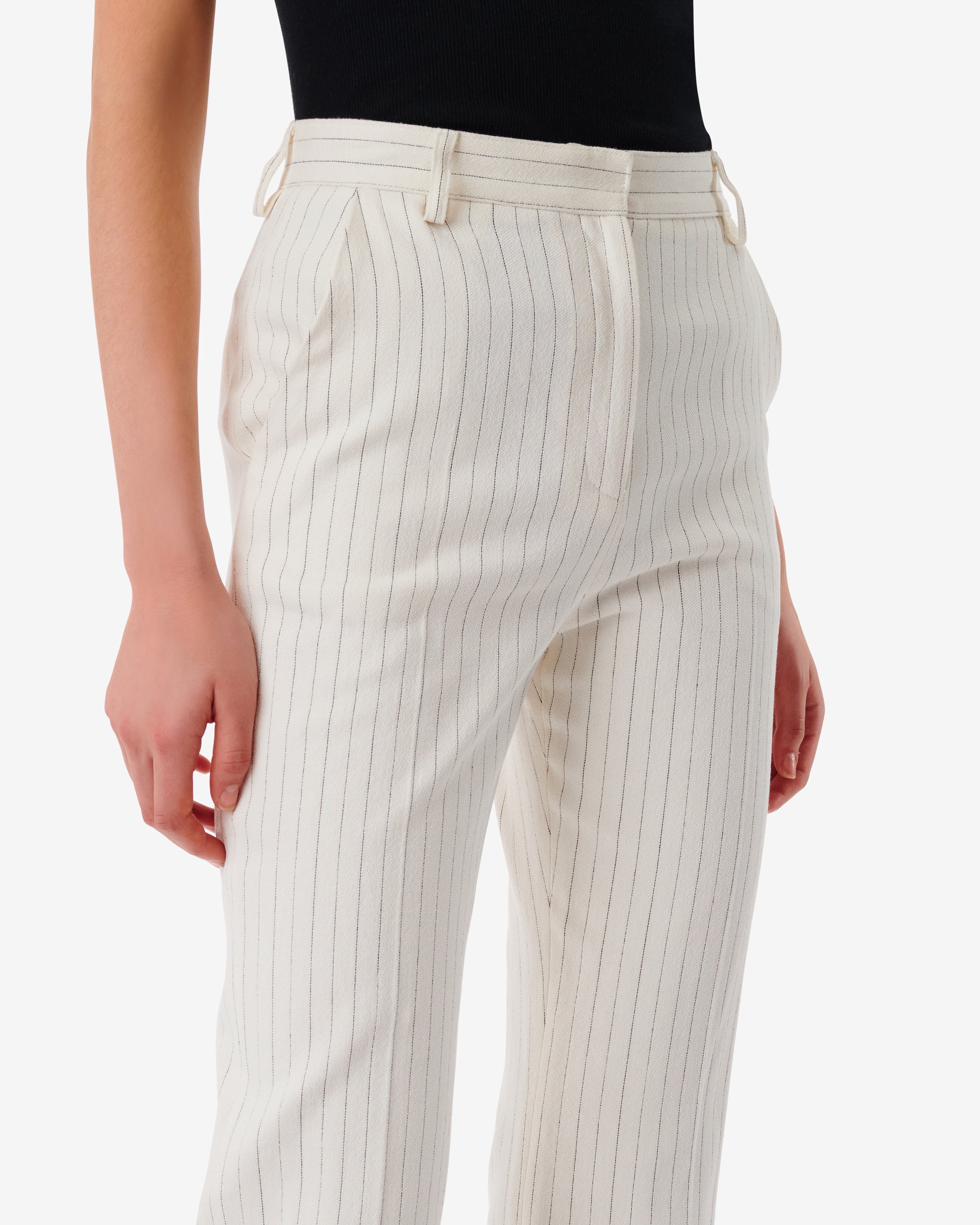 Estella tailored trousers - Off White & Black