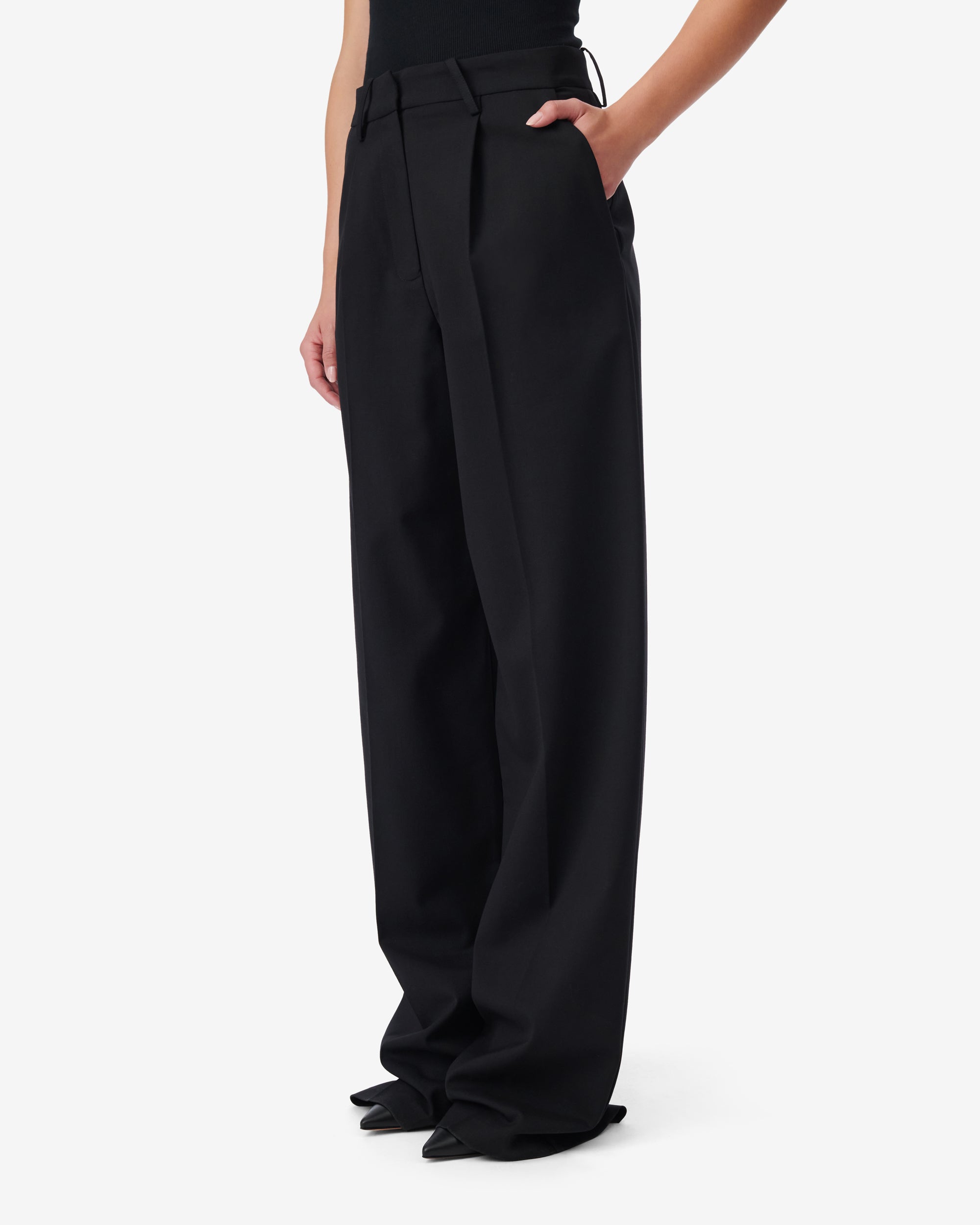 Isaline wool trousers - Black