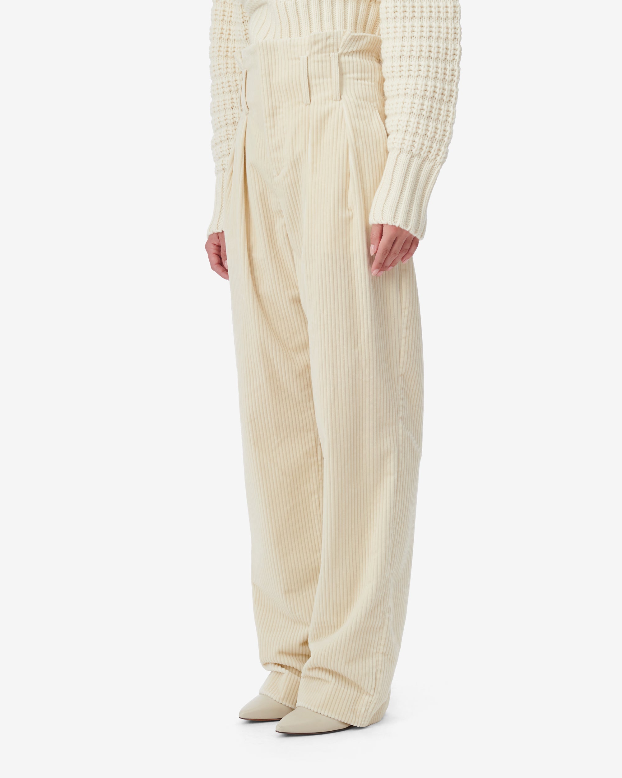 Jake high-waisted trousers - Ecru