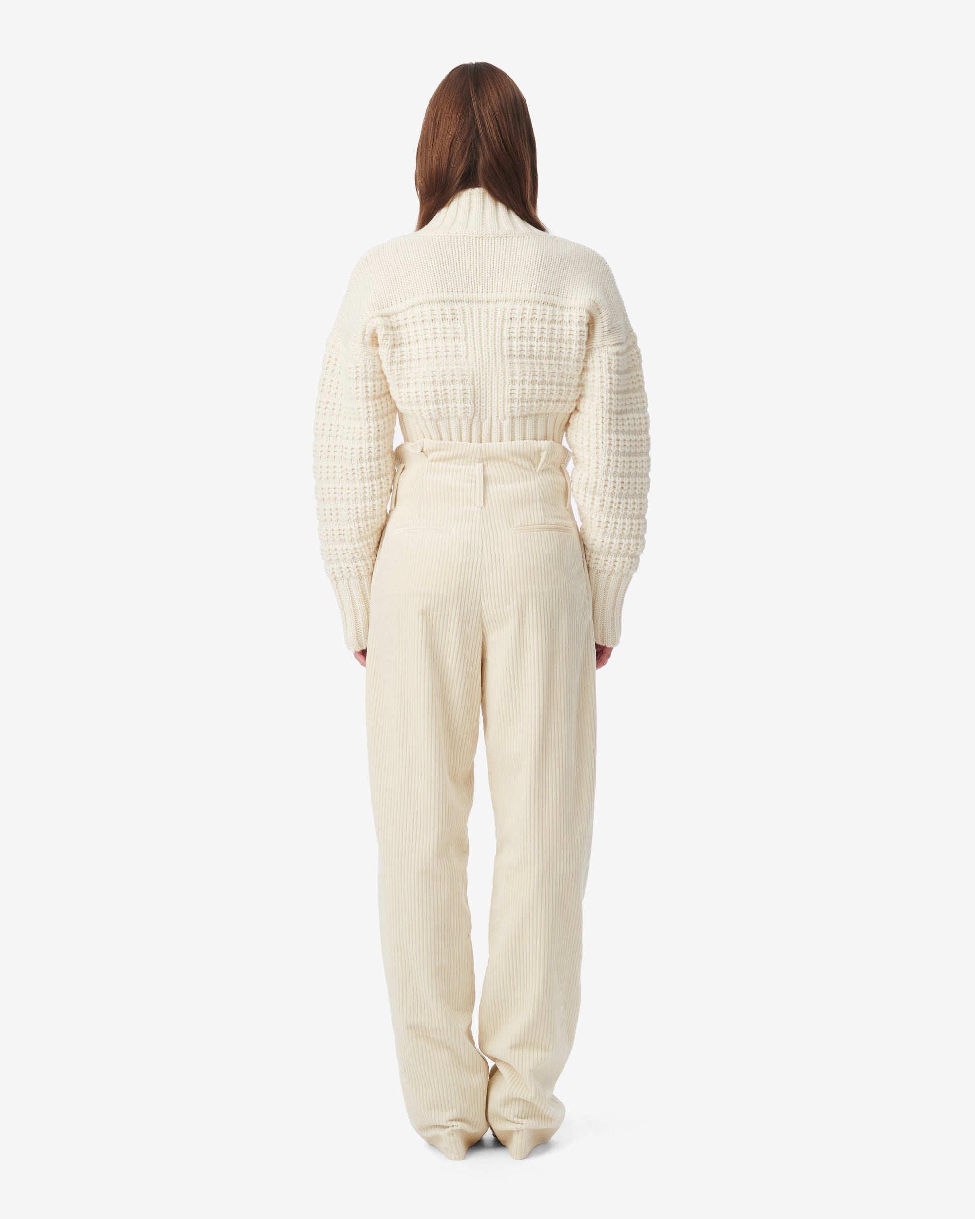 Jake high-waisted trousers - Ecru
