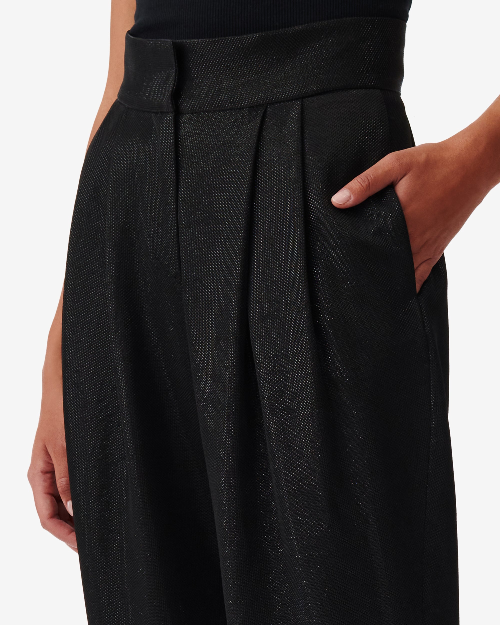 Marona trousers - Shiny Black