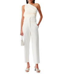 Olanie high-waisted trousers - Off White