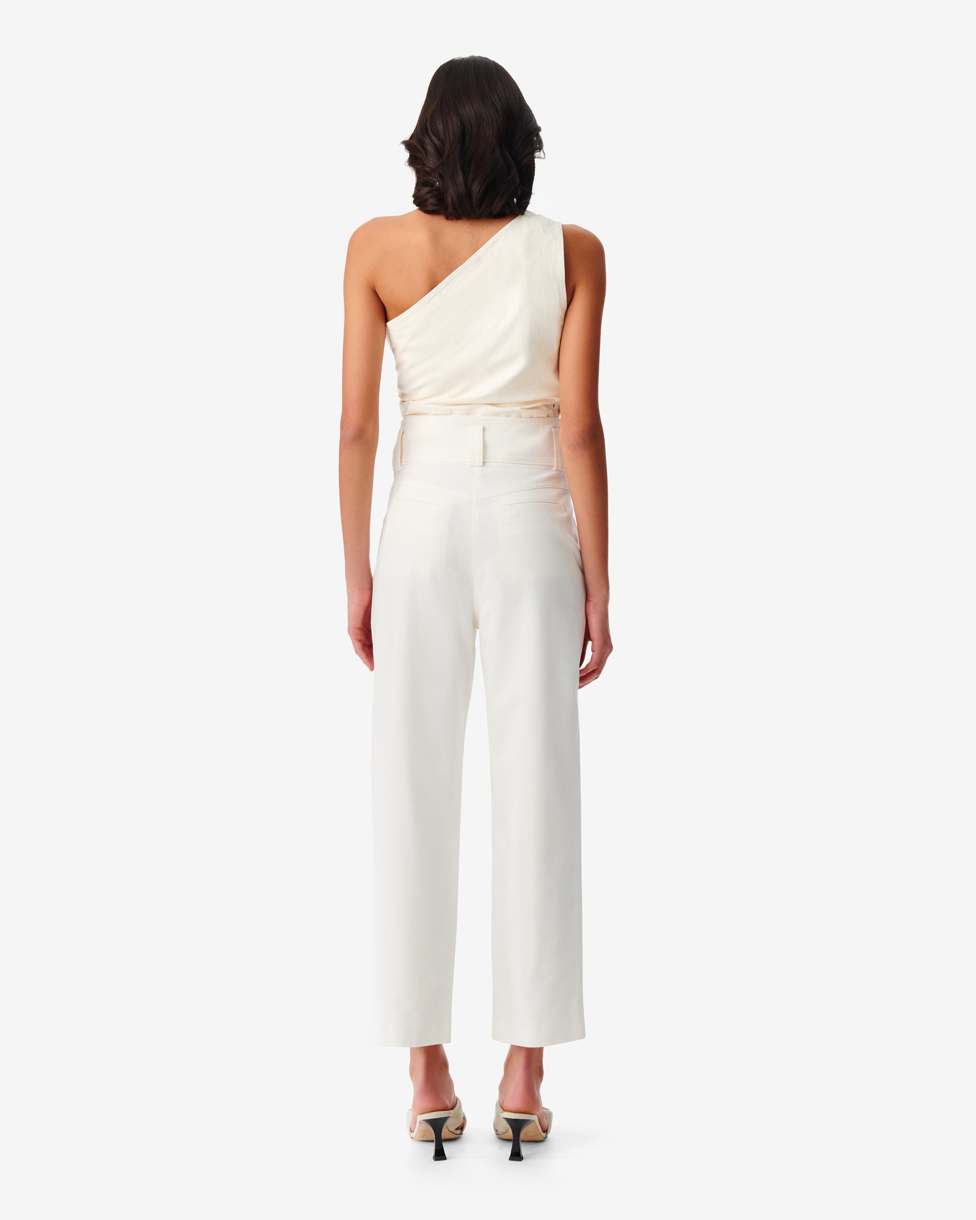 Olanie high-waisted trousers - Off White