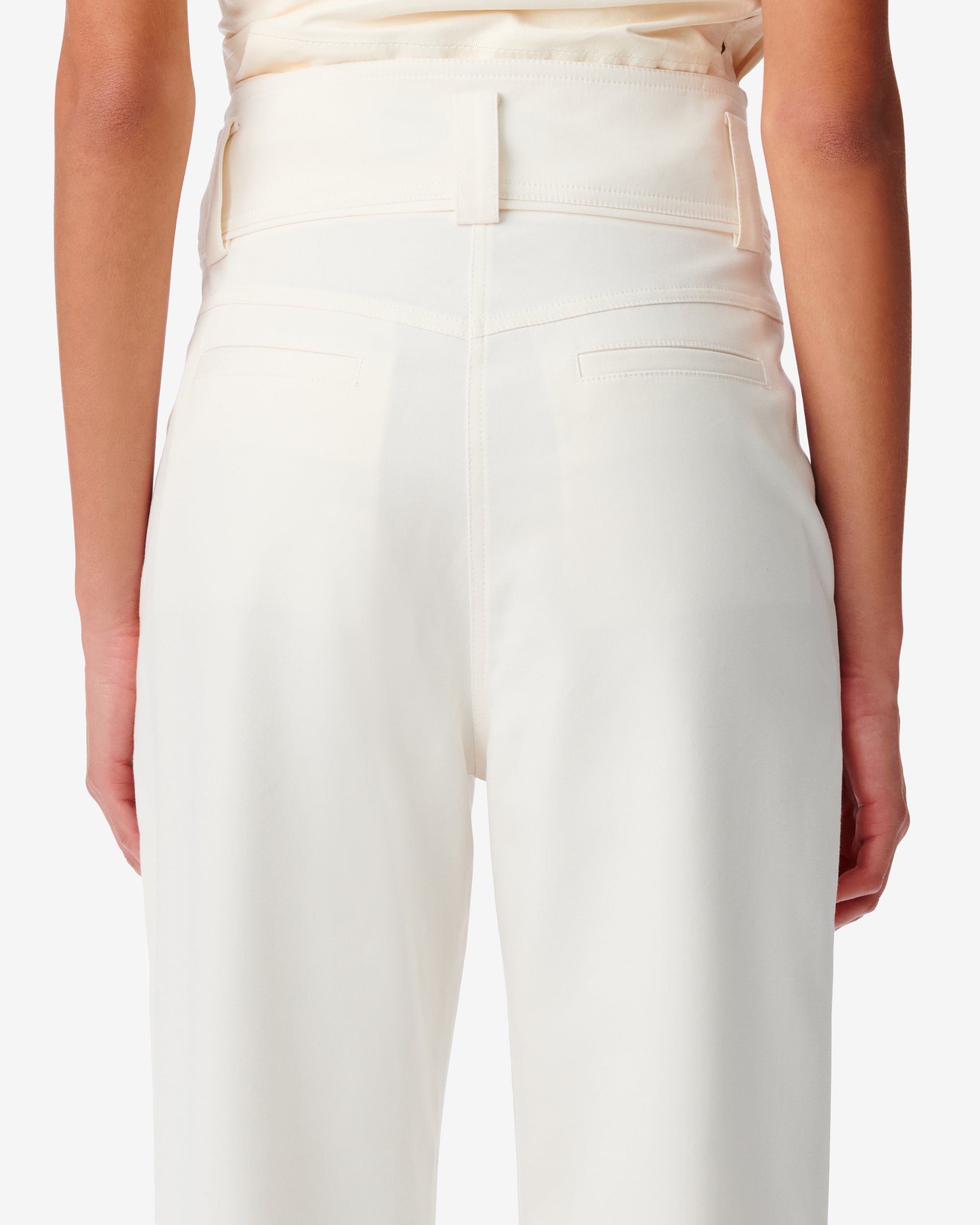 Olanie high-waisted trousers - Off White