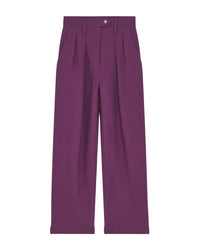 Sabia trousers in linen - Vintage Purple