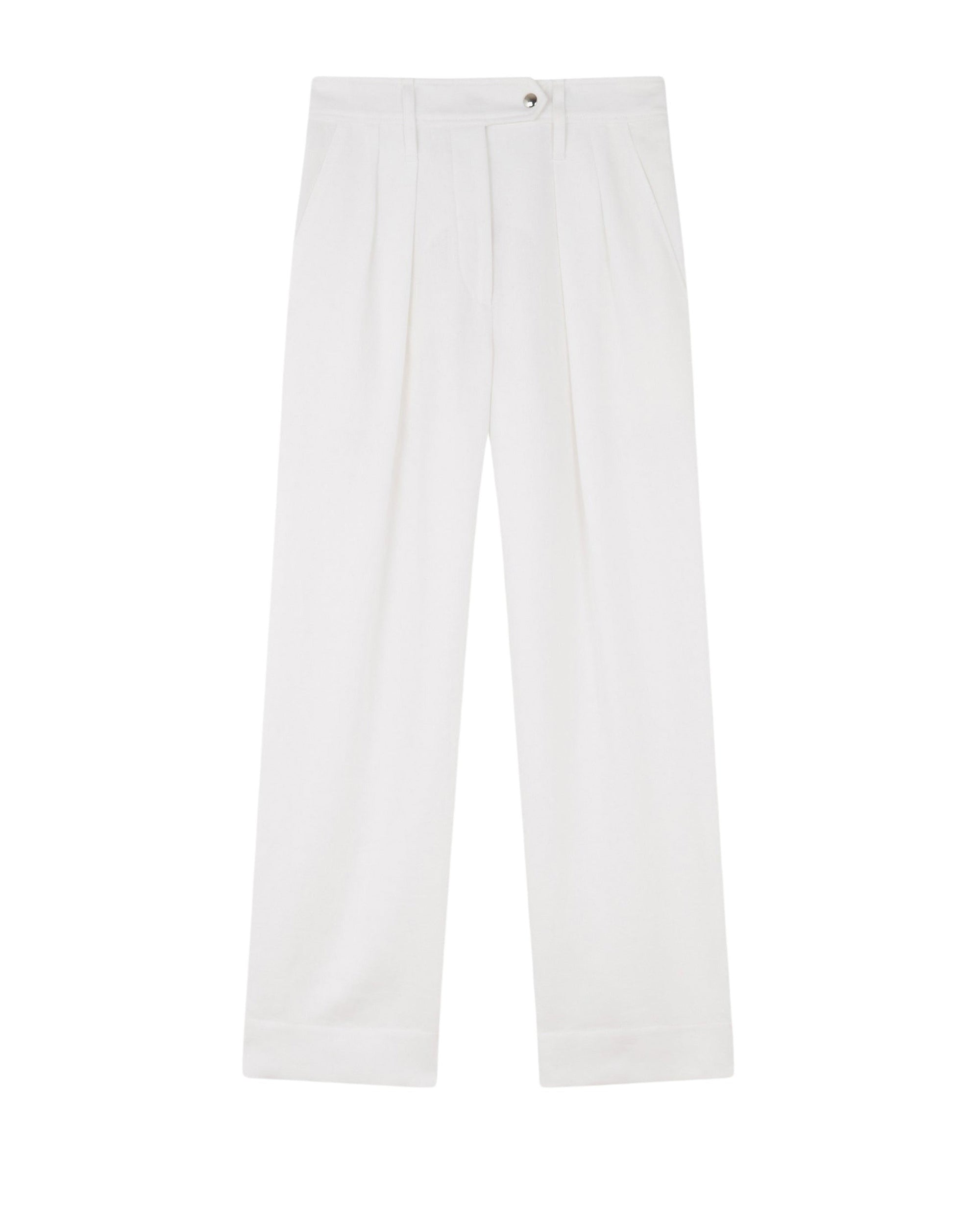 Sabia trousers in linen - Optical White